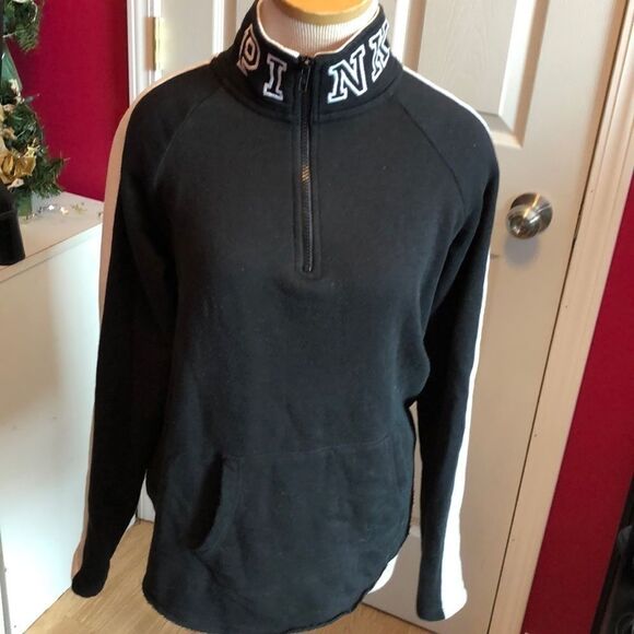 VS Pink 1/4 zip hoodie sz M - Picture 1 of 6